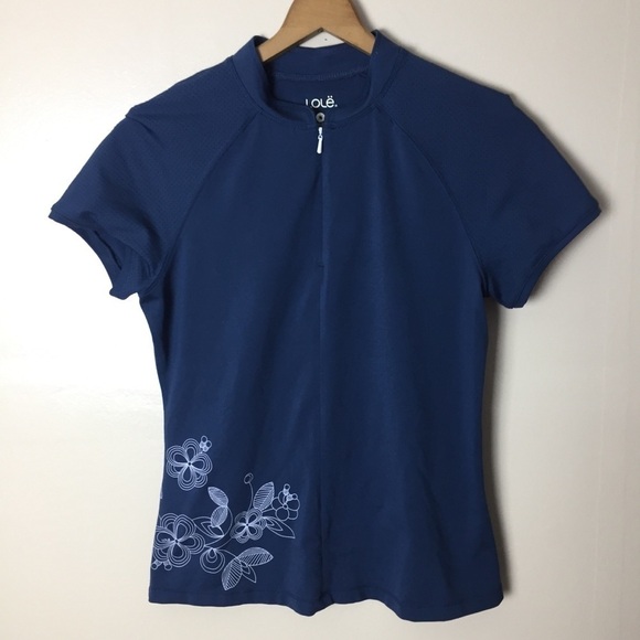 [Lole] Blue Short Sleeve Quarter Zip Athletic Top - Picture 2 of 12